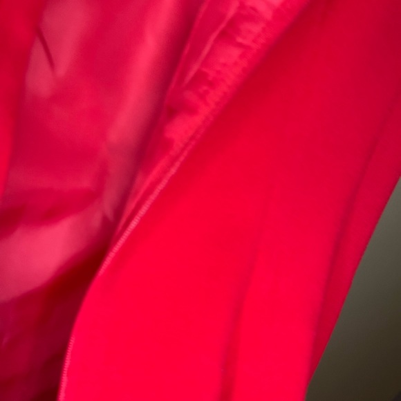 CALVIN KLEIN Red Asymmetric Ruffle Sleeveless Sheath Dress - Picture 12 of 16